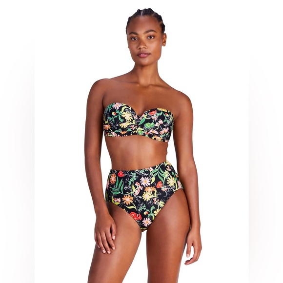 kate spade Other - NEW Kate Spade Molded Cup Bandeau Bikini Top - Rooftop Garden
